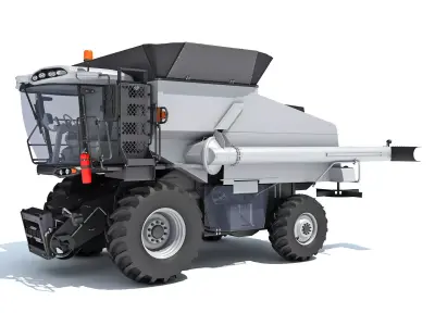 Combine Harvester 3D model 6