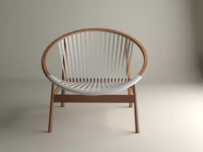 wooden modern chair Free 3D model