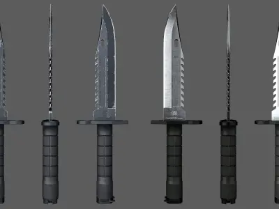 M9 Bayonet Knife  Low-poly 3D model