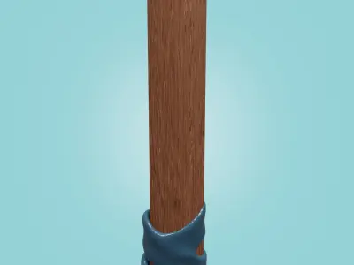 Ax Realistic Low Poly Game Ready viking axe Free low-poly 3D model