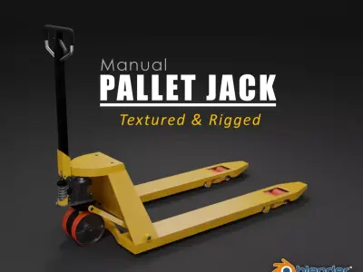 Pallet Jack Rigged 3D model