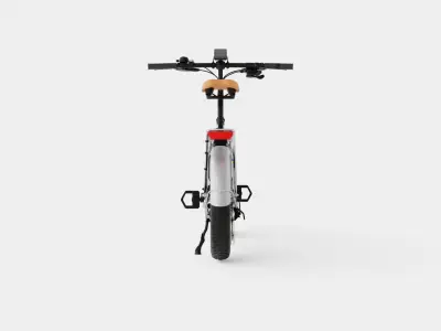 Metallic Grey Bike Low-poly 3D model