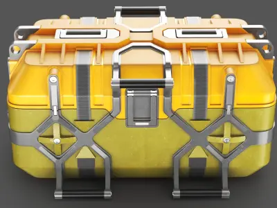 Detailed Sci Fi Container 3D model