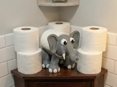 Jumbo Roll Buddy Multi-Part  3D print model