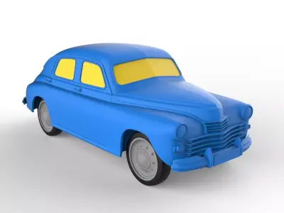 GAZ M20 1946 Classic Car 3D print model