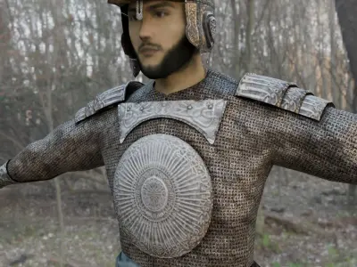 Ottoman Mediaval Warrior Soldier 3D model