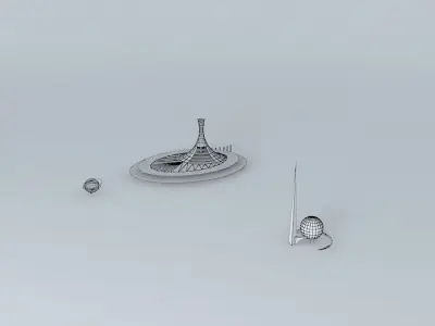 kj futuristic building Free 3D model