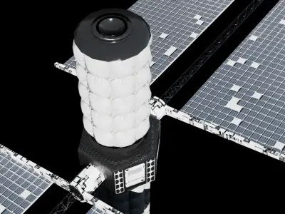 Space Station low poly Low-poly 3D model