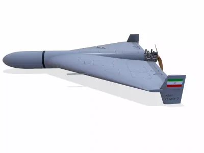 HESA Shahed 136 Kamikaze Drone Geran-2 Low-poly PBR Low-poly 3D model