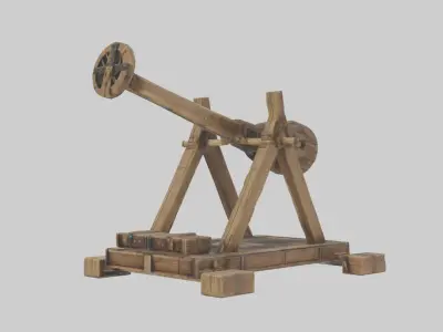 Siegecatapult Model Low-poly 3D model