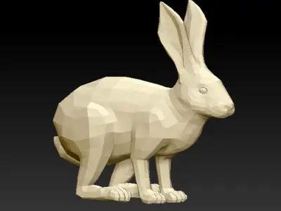 3D RABBIT LOWPOLY Low-poly 3D model