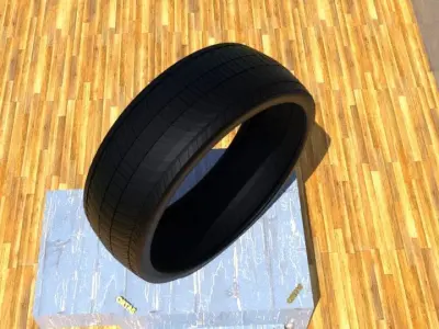 ORTAS TIRE NO 14 GAME READY Low-poly 3D model