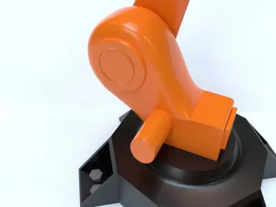 Rigged Low Poly-High Poly Robot Arm Low-poly 3D model