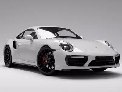Porsche 911 Turbo Coupe S Fully Rigged for blender 3D model