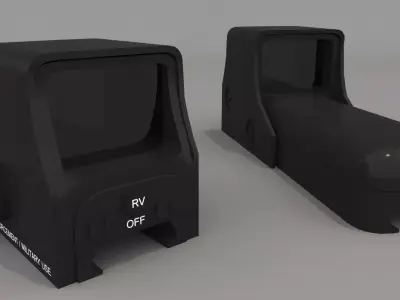 Holographic Sight Scope  Low-poly 3D model