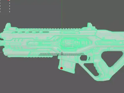 Yellow Futuristic Gun 3D model purchase