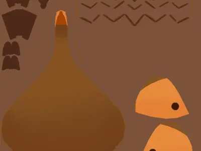 Wooden owls 3D model