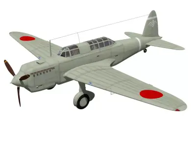 Ki32 Type 98 Light Bomber Mary 3D model purchase