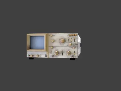 Old osciloscope Low-poly 3D model