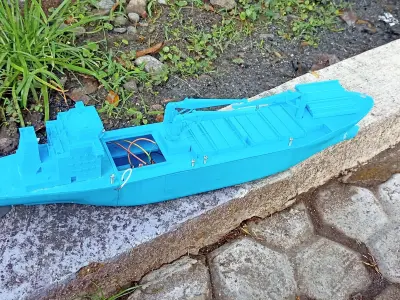 cargo ship miniature for RC 3D print model