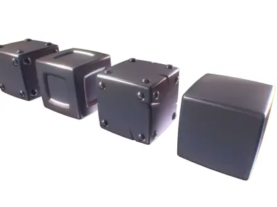 Cube World Metal Block - Proto Series 3D model