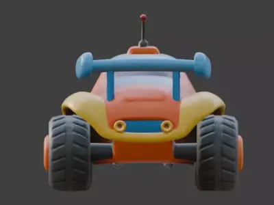 Cartoon Friendly RC Car 3D Model Low-poly 3D model