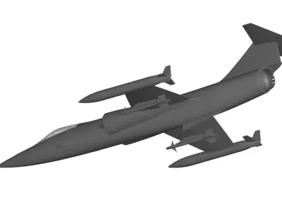 Lockheed F104-G Starfighter 3D model purchase