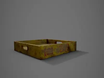 Old wooden Pepsi Cola crate Low-poly 3D model