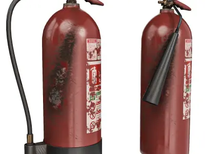 fire extinguisher 2 types Low-poly 3D model