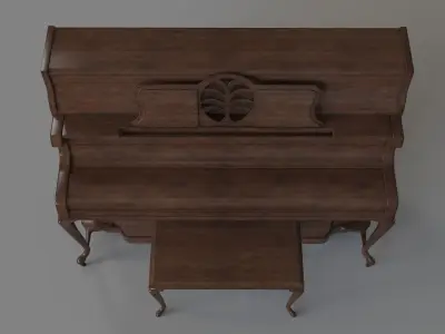 Musical Instrument Upright Piano 3D model