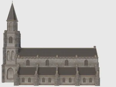 European Church - Low Poly Low-poly 3D model