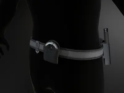 Duty belt Low-poly 3D model