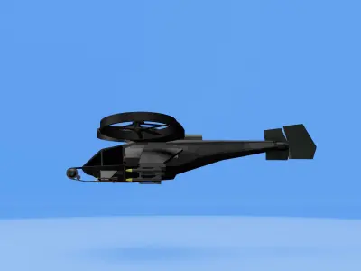 Low Poly Scorpion Gunship From Avatar Free 3D model