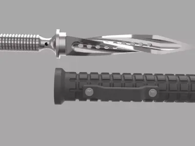 Combat Knife 3D model shop