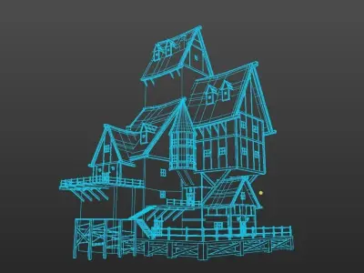 Fantasy medieval house 3D model