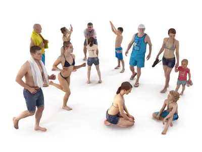 Beach Collection x12 3D model