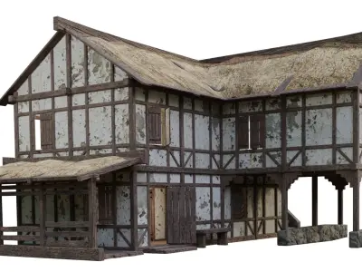 Medieval House 06 PBR 4K GameReady Low-poly 3D model