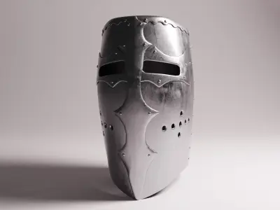 Medieval helmet Tophfelm Low-poly 3D model