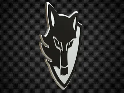 e wolf logo 3D model