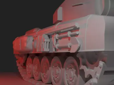 Tank Low-Poly Low-poly 3D model by verlaz-vl