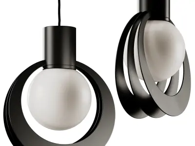 Woud Lunar Pendant Lamp 3D model