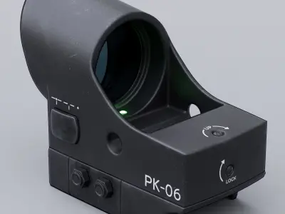 PK-06 Reflex Sight Low-poly 3D model