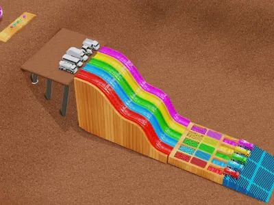 Vehicle Dibbing on the Color pool 3D model