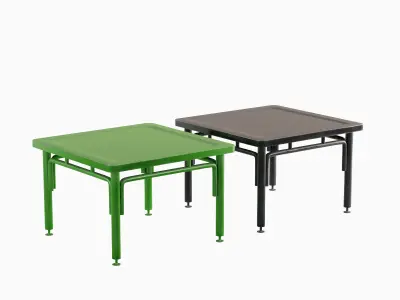 Steel Table Colored 03 Low-poly 3D model