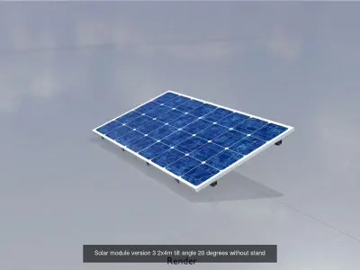 Solar module version 3 2x4m without stand 3D Model Pack