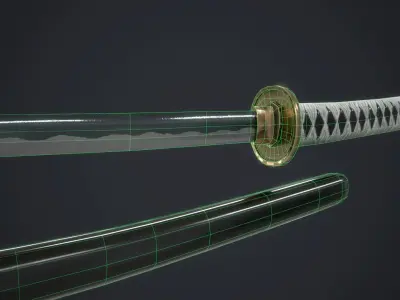 Katana low Low-poly 3D model