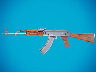 AK 47 Low-poly 3D model 3