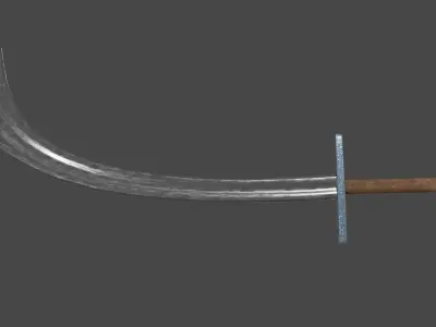 Khora sword with Grossmesser handle Low-poly 3D model