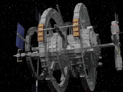 space station 3D model get