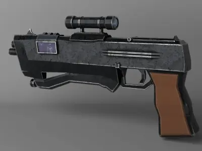 Sci Fi Pistol Low-poly 3D model